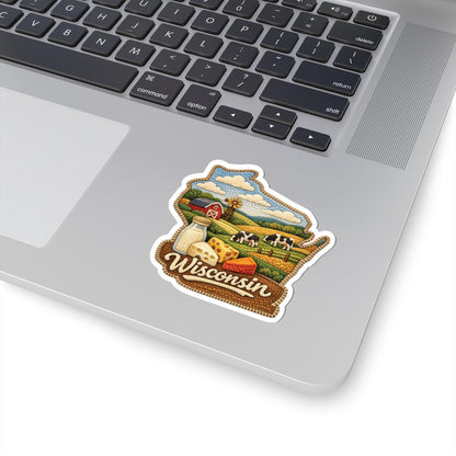ColorFlow | Wisconsin Dairyland Traditions Vinyl Sticker | Pastoral Farms Windmills and Heartland Countryside Art