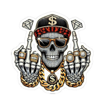 Bling Skull Vinyl Sticker | Diamond Art Waterproof Decal (Water Bottles, Laptops)