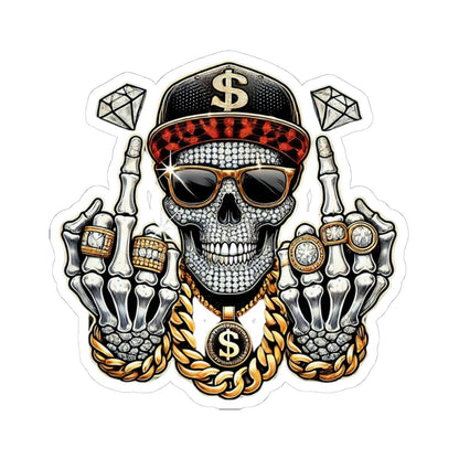 Bling Skull Vinyl Sticker | Diamond Art Waterproof Decal (Water Bottles, Laptops)