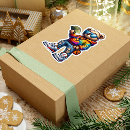 Money Bear Vinyl Sticker | Urban Art Waterproof Decal (Glossy, Matte, Holographic)