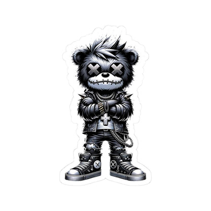 Cyber Gothic Bear Sticker | Punk Streetwear Gamer Vinyl Decal (Waterproof)