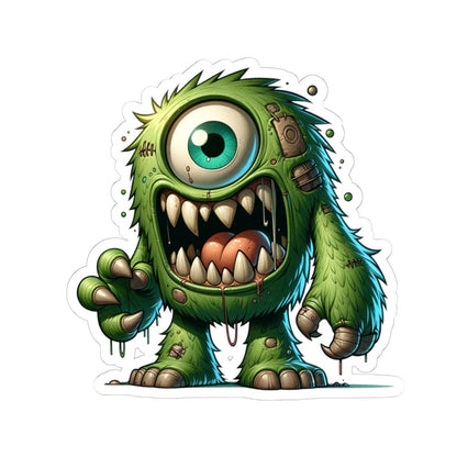 ColorFlow | Green Cyclops Monster Vinyl Sticker for Laptop Water Bottle Skateboard | Waterproof Art Decal | Fun Gift for All