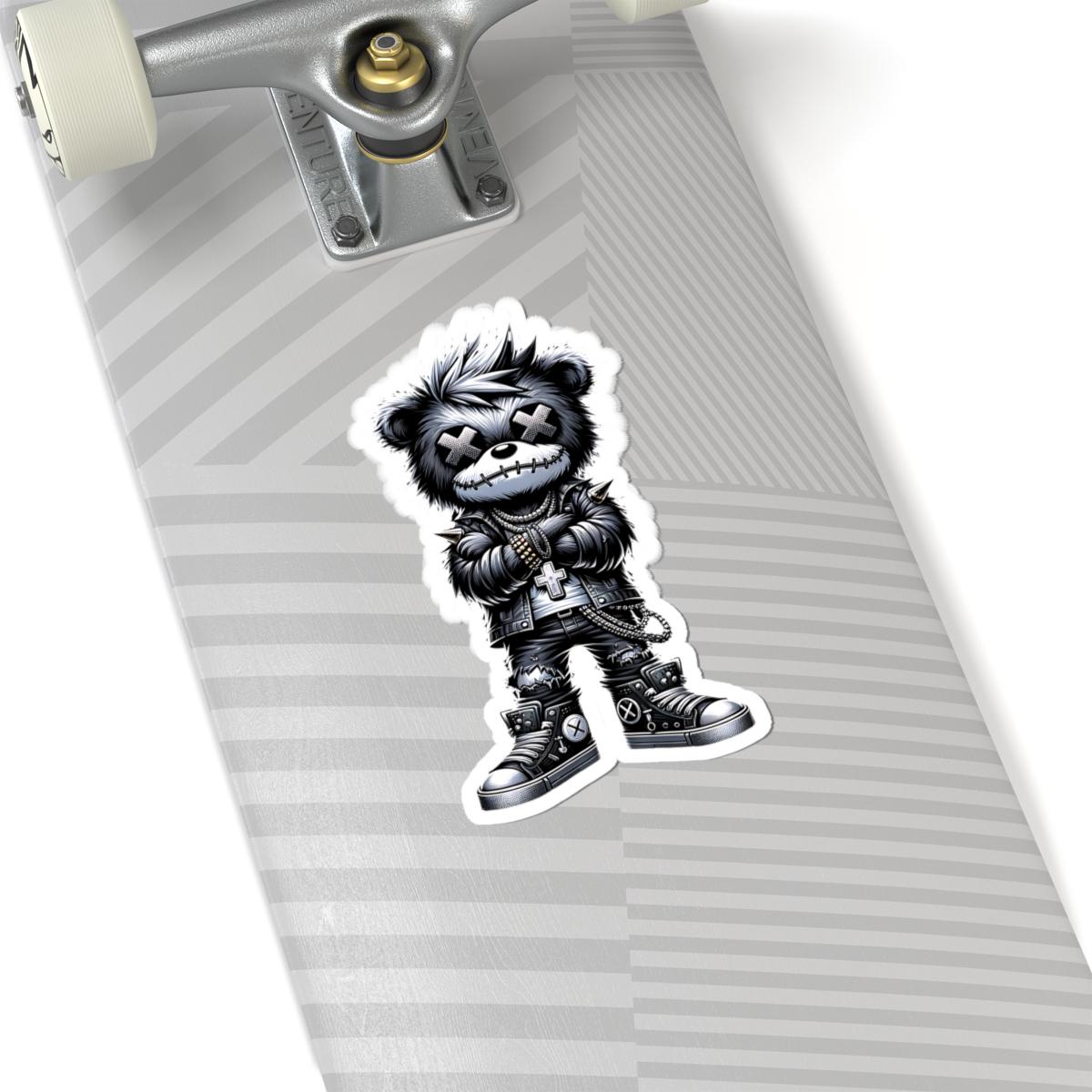 Cyber Gothic Bear Sticker | Punk Streetwear Gamer Vinyl Decal (Waterproof)