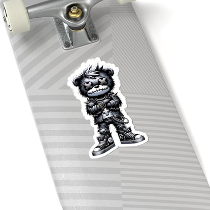 Cyber Gothic Bear Sticker | Punk Streetwear Gamer Vinyl Decal (Waterproof)