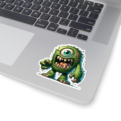 ColorFlow | Green Cyclops Monster Vinyl Sticker for Laptop Water Bottle Skateboard | Waterproof Art Decal | Fun Gift for All