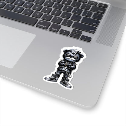 Cyber Gothic Bear Sticker | Punk Streetwear Gamer Vinyl Decal (Waterproof)