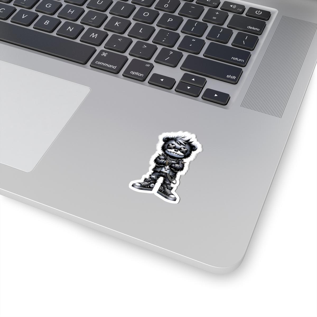 Cyber Gothic Bear Sticker | Punk Streetwear Gamer Vinyl Decal (Waterproof)