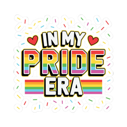 ColorFlow | In My Pride Era Sticker | Rainbow LGBTQ Vinyl Sticker | Glossy Queer Kiss Cut Sticker | Gay Pride Decor | Laptop Sticker Gift