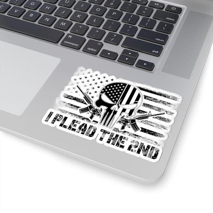 ColorFlow | I Plead The 2nd Sticker Skull Flag Patriotic Gun Rights Decal USA Tactical Design