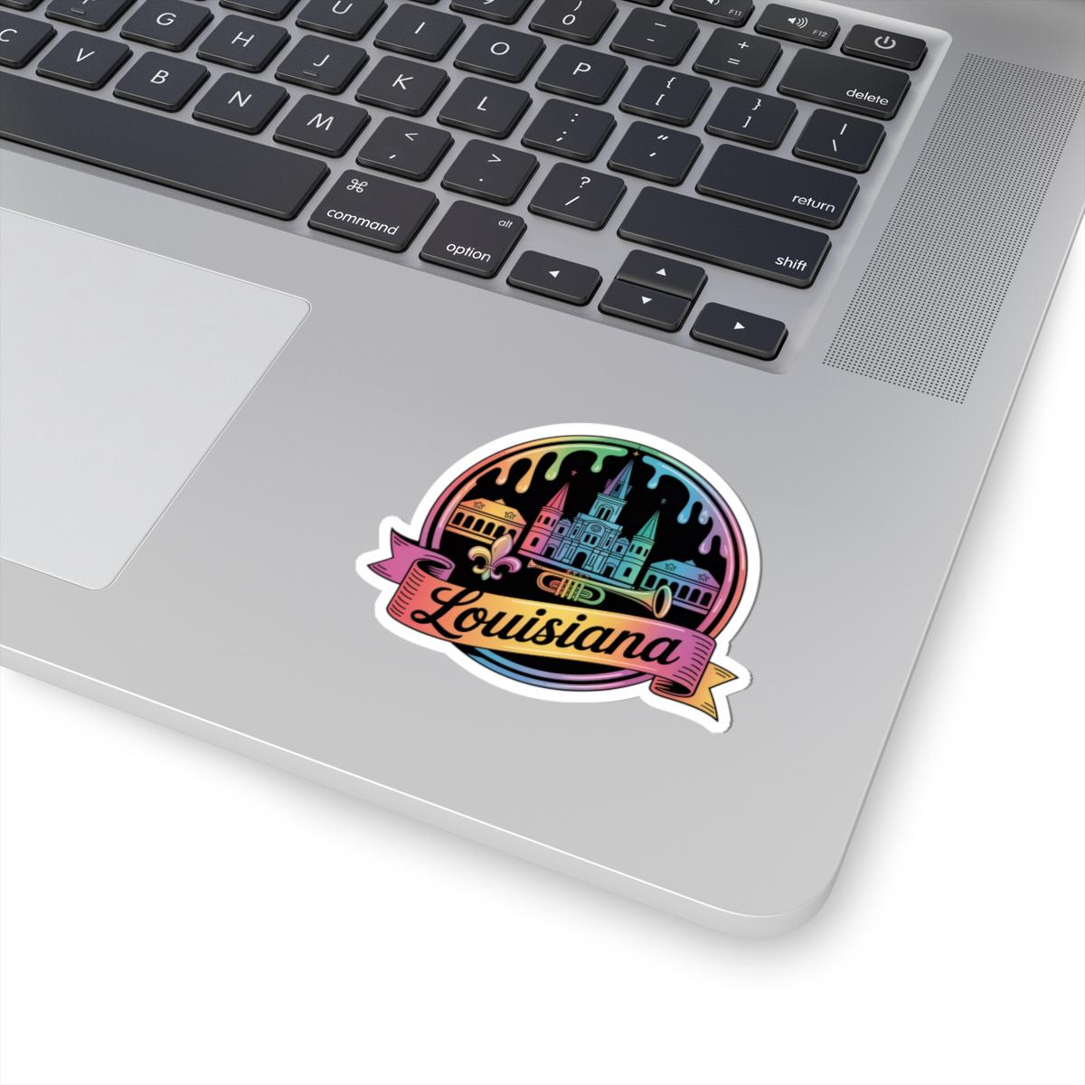 ColorFlow | Louisiana French Quarter Jazz Vinyl Sticker | NOLA Skyline Travel Art Decal