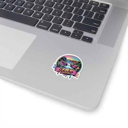 ColorFlow | Idaho Waterfall Mountain Scenic Vinyl Sticker | Pacific Northwest Nature Travel Decal