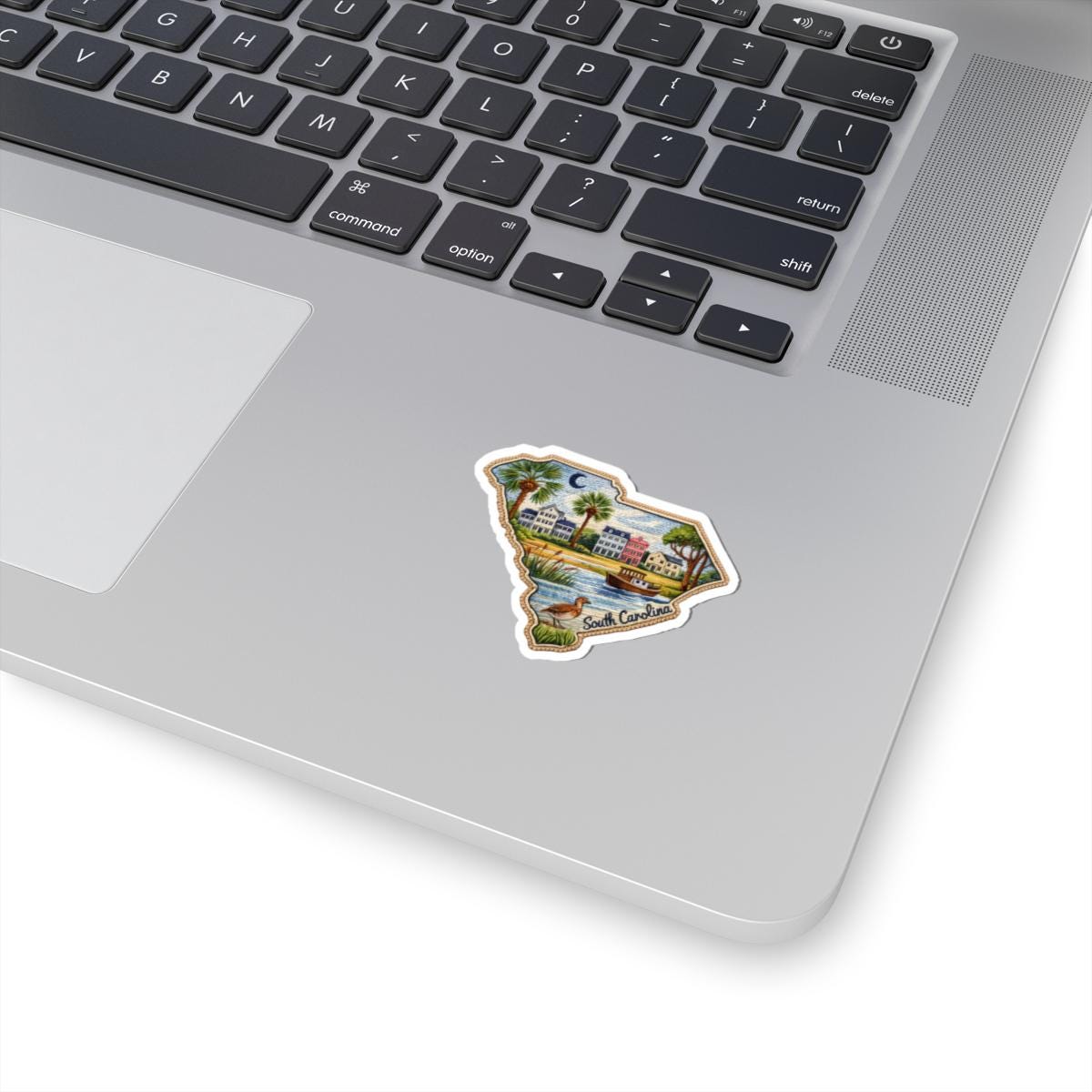 ColorFlow | South Carolina Lowcountry Scene Vinyl Sticker | Coastal Homes Palms and Marshland Artwork