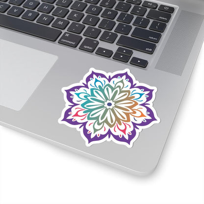 Gradient Mandala Sticker | Boho Sacred Vinyl Decal for Laptops, Journals (Waterproof)