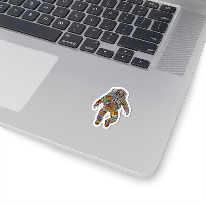 ColorFlow | Pop Art Graffiti Skull Astronaut Sticker | Rebellious Space Vinyl Decal for Creatives
