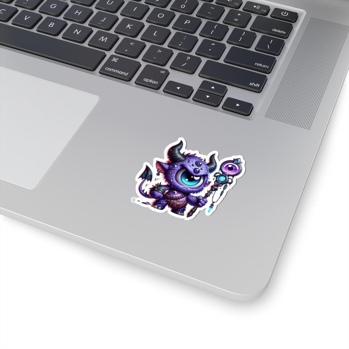 ColorFlow | Purple Cyclops Wizard Monster Vinyl Sticker | Multi Eye Art Decal | Fantasy Collectible | Unique Magical Gift