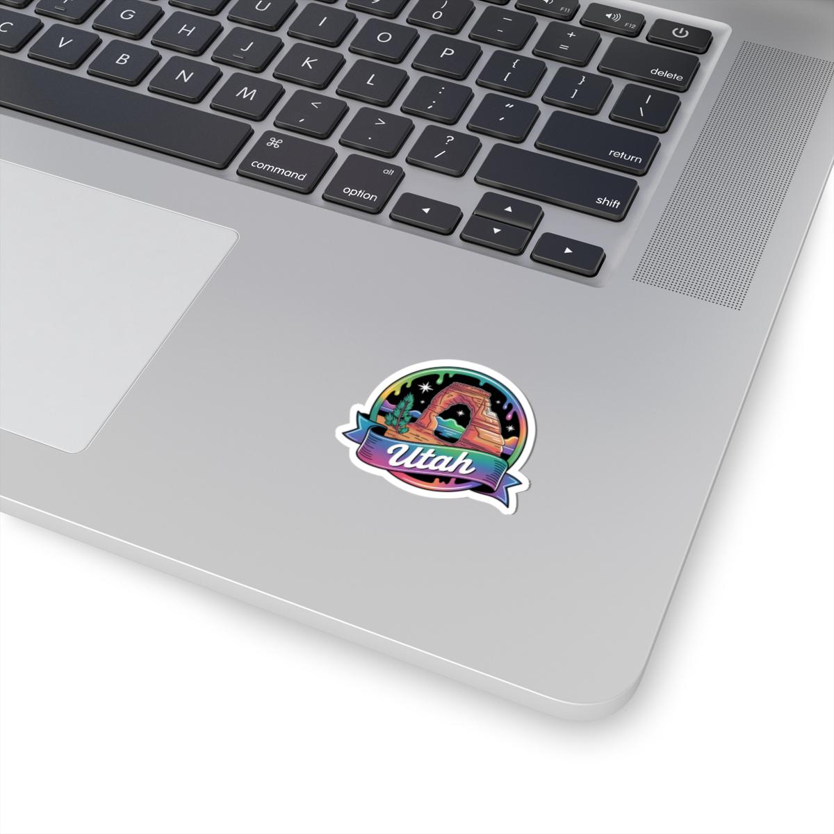 ColorFlow | Utah Delicate Arch Night Sky Vinyl Sticker | Desert Southwest Scenic Travel Art Decal