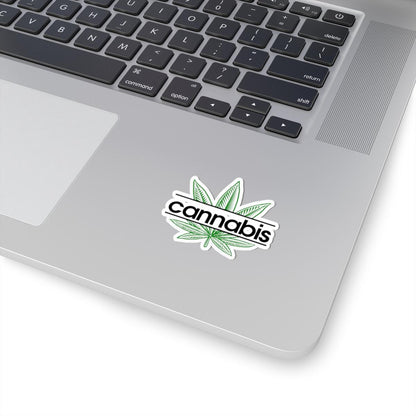 ColorFlow | Support Your Local Pot Dealer Weed Sticker Waterproof Cannabis Leaf Vinyl Decal Funny Stoner Quote for Laptop Flask