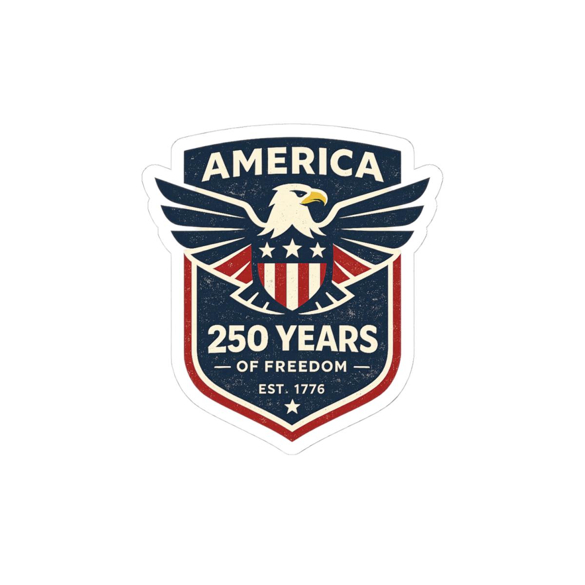 ColorFlow | America 250 Years of Freedom Patriotic Eagle Anniversary Vinyl Sticker