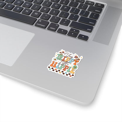 ColorFlow | Stay Trippy Little Hippie Retro Mushroom Psychedelic Sunshine Art Vinyl Sticker
