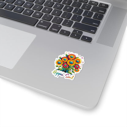 ColorFlow | Hippie Soul Groovy Floral Sunshine Psychedelic Flower Power Art Vinyl Sticker