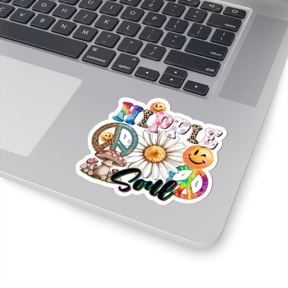 ColorFlow | Hippie Soul Peace Daisy Smiley Tie Dye Retro Boho Art Vinyl Sticker