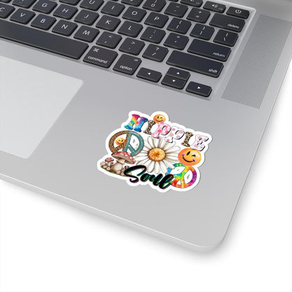 ColorFlow | Hippie Soul Peace Daisy Smiley Tie Dye Retro Boho Art Vinyl Sticker