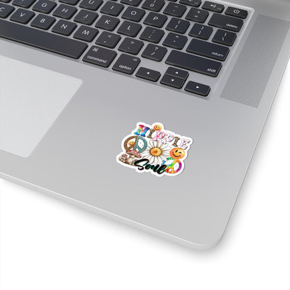 ColorFlow | Hippie Soul Peace Daisy Smiley Tie Dye Retro Boho Art Vinyl Sticker