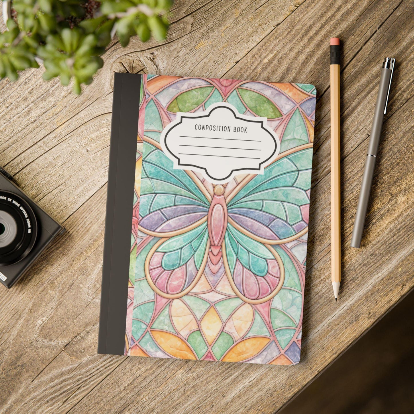 Pastel Butterfly Composition Notebook | Soft Floral Watercolor Journal for Students Writers