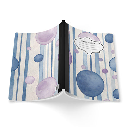 Indigo Bubble Composition Notebook | Watercolor College Ruled Journal