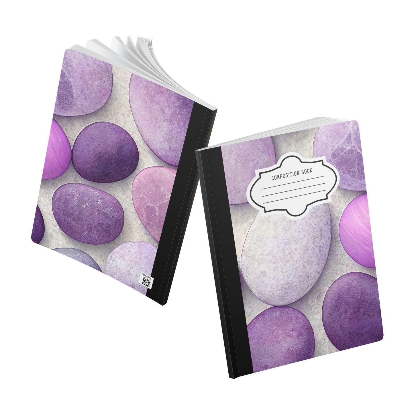 Lavender Stone Composition Notebook | College Ruled Journal, Calm Writing Diary