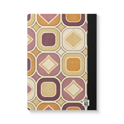 Retro Mod Composition Notebook | Vintage Geometric College Ruled Journal