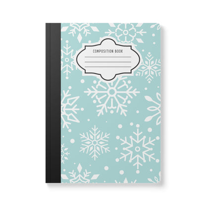 Mint Snowflake Composition Notebook | College Ruled Journal for School, Office, Writing