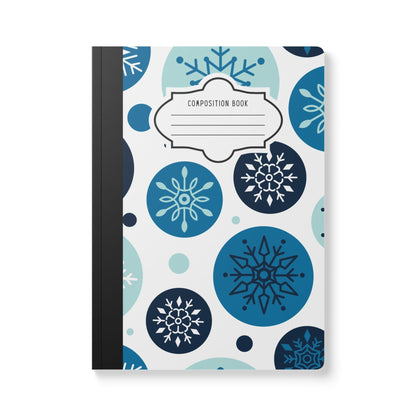 Snowflake Circles Composition Notebook | College Ruled Journal for School, Office, Holiday Writing