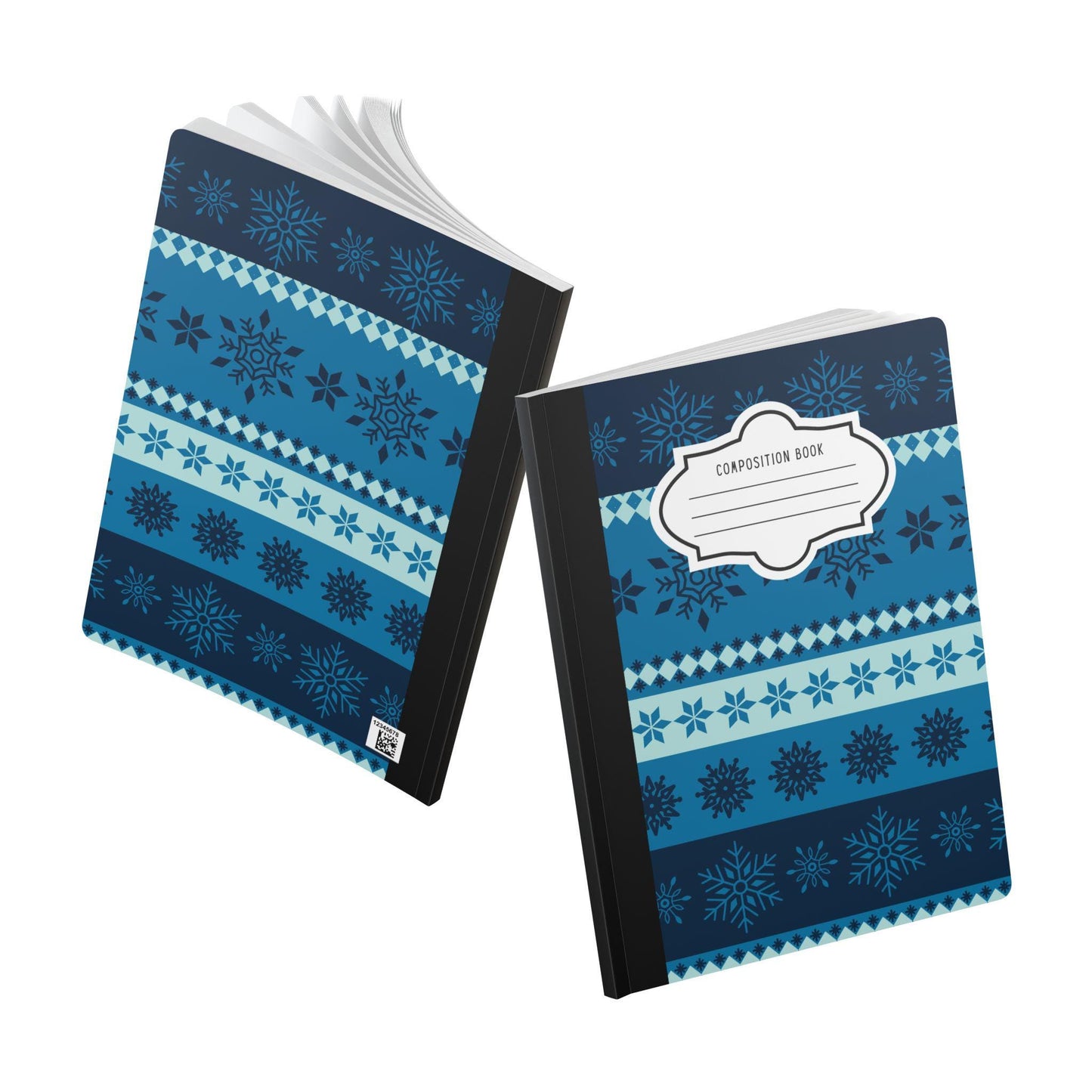 ColorFlow | Winter Snowflake Composition Notebook College Ruled Journal for School Office Writing and Journaling