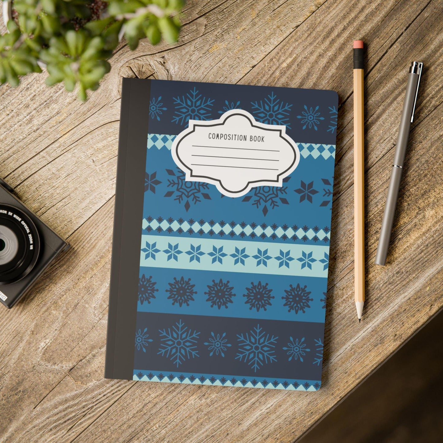 ColorFlow | Winter Snowflake Composition Notebook College Ruled Journal for School Office Writing and Journaling