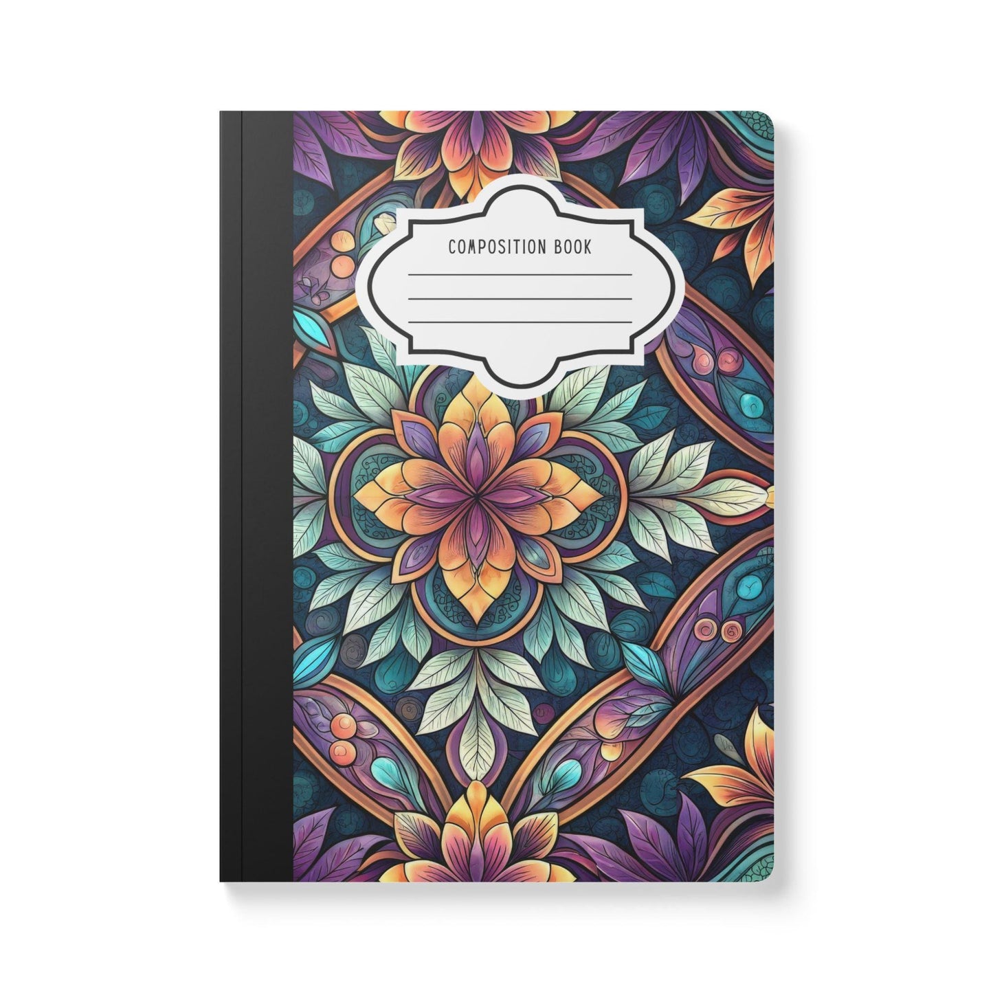 Ornate Mandala Garden Composition Notebook | Elegant Floral Journal (7.5x9.75 inches)