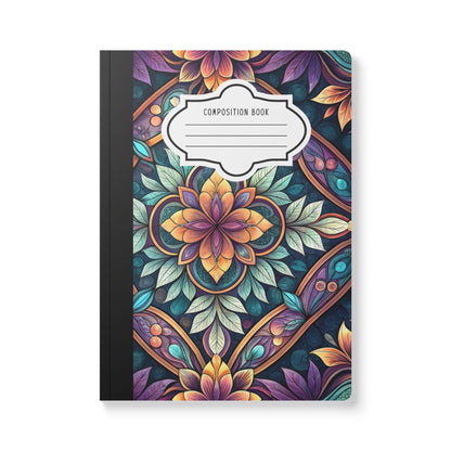 Ornate Mandala Garden Composition Notebook | Elegant Floral Journal (7.5x9.75 inches)