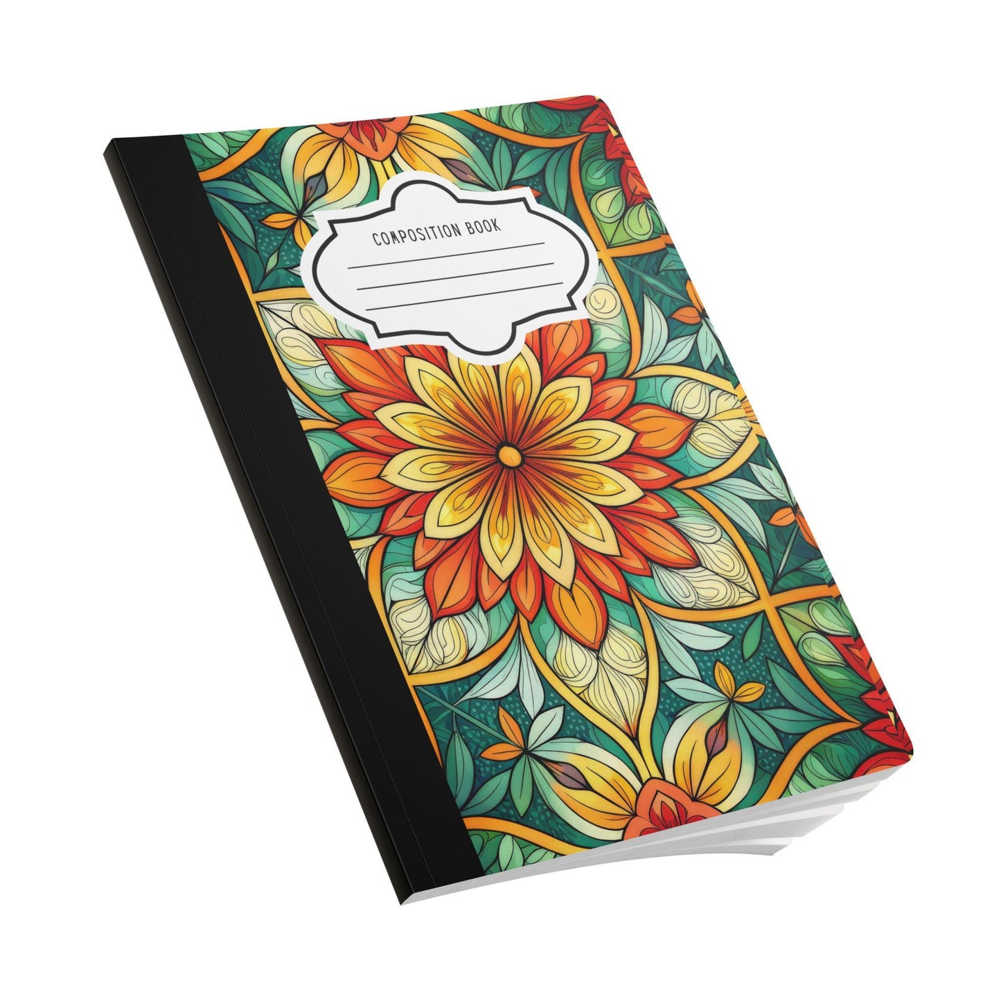 ColorFlow Mandala Bloom Composition Notebook | Vibrant Floral Journal (College-Ruled)