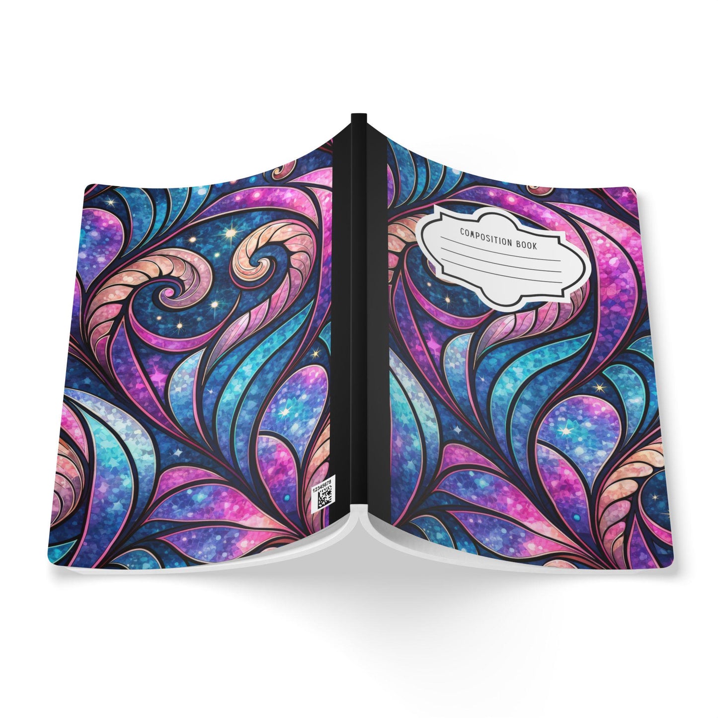 ColorFlow Composition Notebook | Cosmic Swirl Galaxy Pink Blue Journal