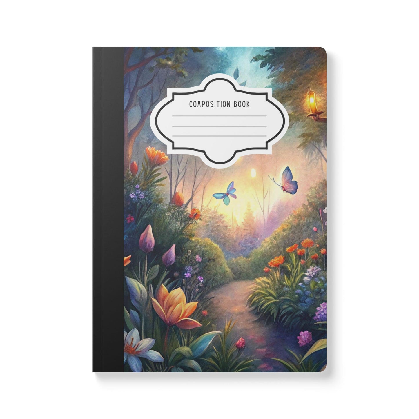 ColorFlow | Pastel Sky Butterfly Composition Notebook Watercolor Journal Aesthetic Writing Book for School or Office