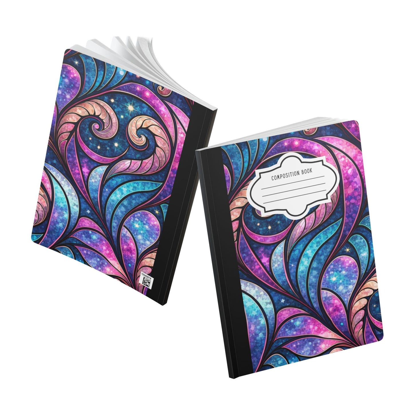 ColorFlow Composition Notebook | Cosmic Swirl Galaxy Pink Blue Journal