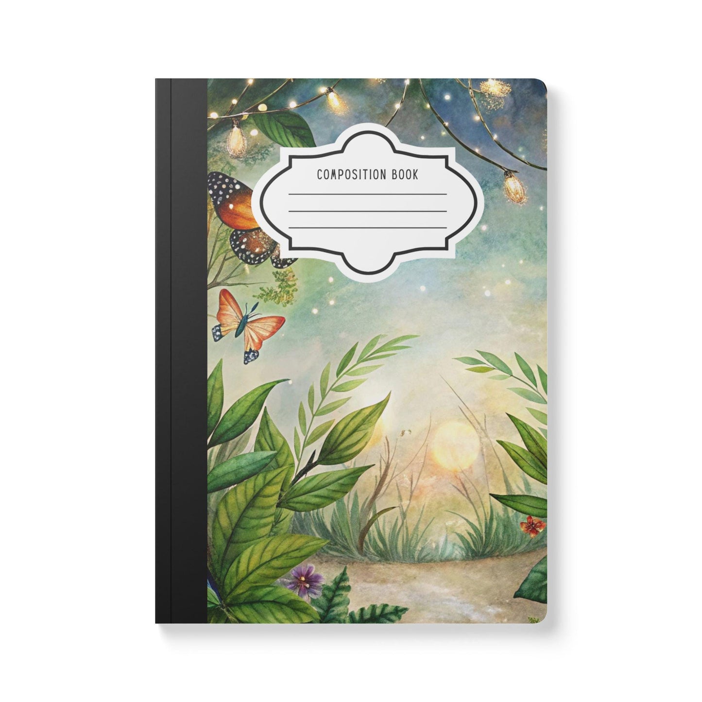 Butterfly Garden Composition Notebook | Floral Artwork Writing Journal College Ruled