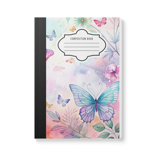 ColorFlow | Butterfly Garden Composition Notebook Aesthetic Journal Pastel Writing Book for School Office or Gifts