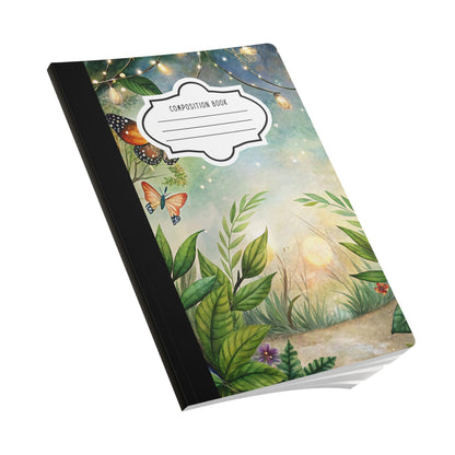 Butterfly Garden Composition Notebook | Floral Artwork Writing Journal College Ruled