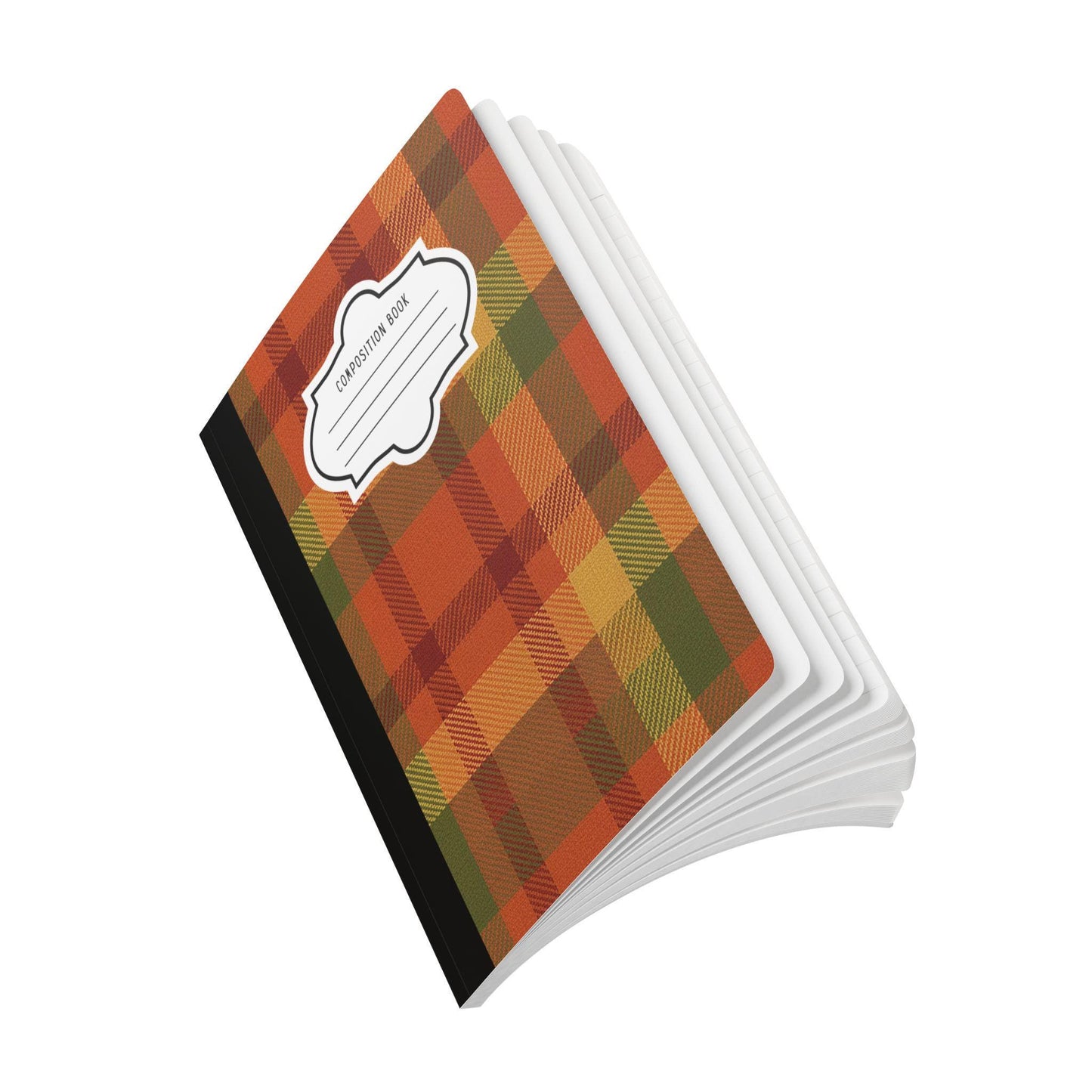 ColorFlow | Autumn Plaid Composition Notebook College Ruled Journal for Students Office Writing and Journaling