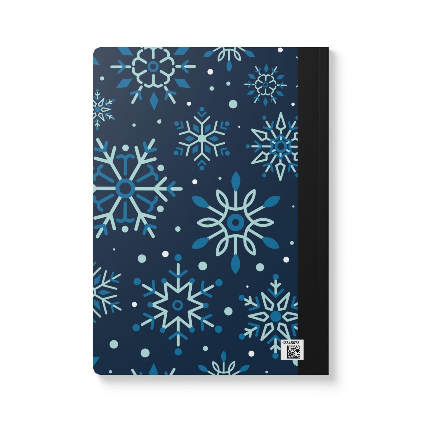 Dark Blue Snowflake Composition Notebook | College Ruled Journal for School, Office, Writing