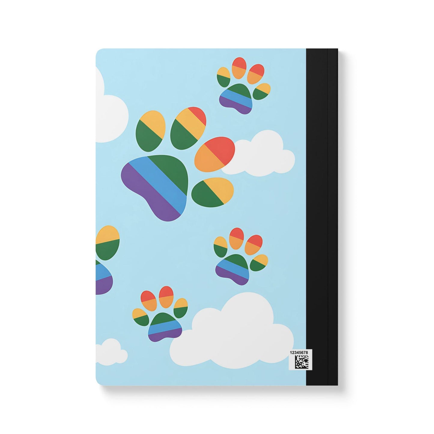Rainbow Cloud Paw Print Composition Notebook | Animal Lover Journal, School, Office, Writing