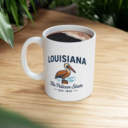 Louisiana Pelican Mug | The Pelican State Coffee Cup | Coastal Southern Gift