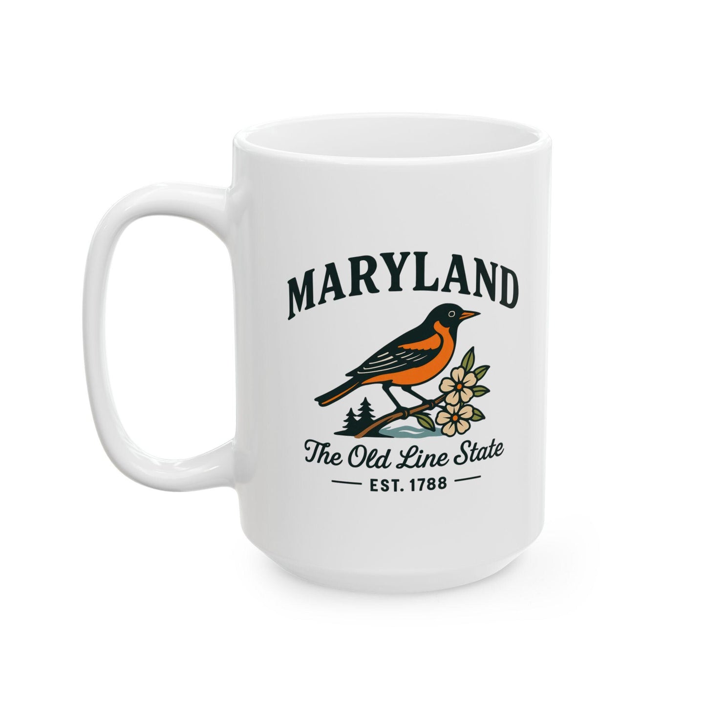 Maryland Baltimore Oriole Mug | The Old Line State Ceramic Coffee Cup