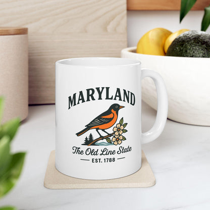 Maryland Baltimore Oriole Mug | The Old Line State Ceramic Coffee Cup